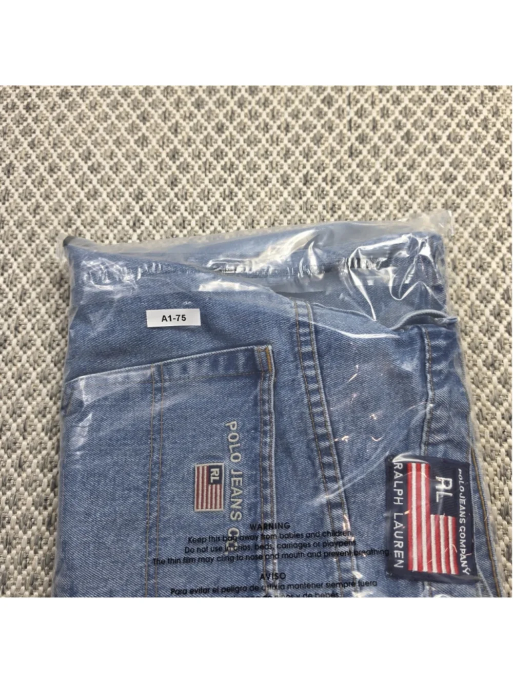 Vintage Polo Jeans Co Ralph Lauren Men’s Size 33 Denim Shorts USA Flag Jorts